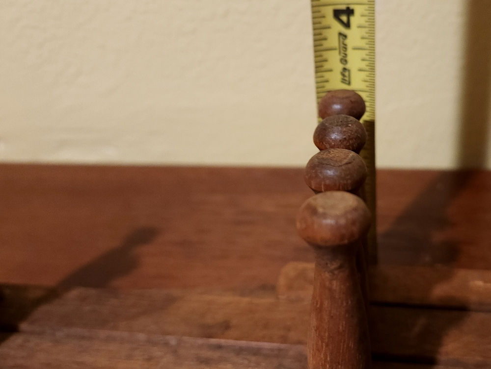 Vintage 1960's Adjustable Wooden Wall Rack Hooks - Picture 8 of 10